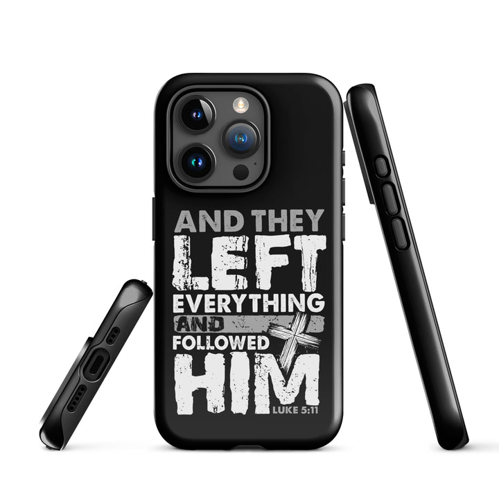 Christian Phone Case Left Everything Cross Black for iPhone® iPhone® Phone Cases   