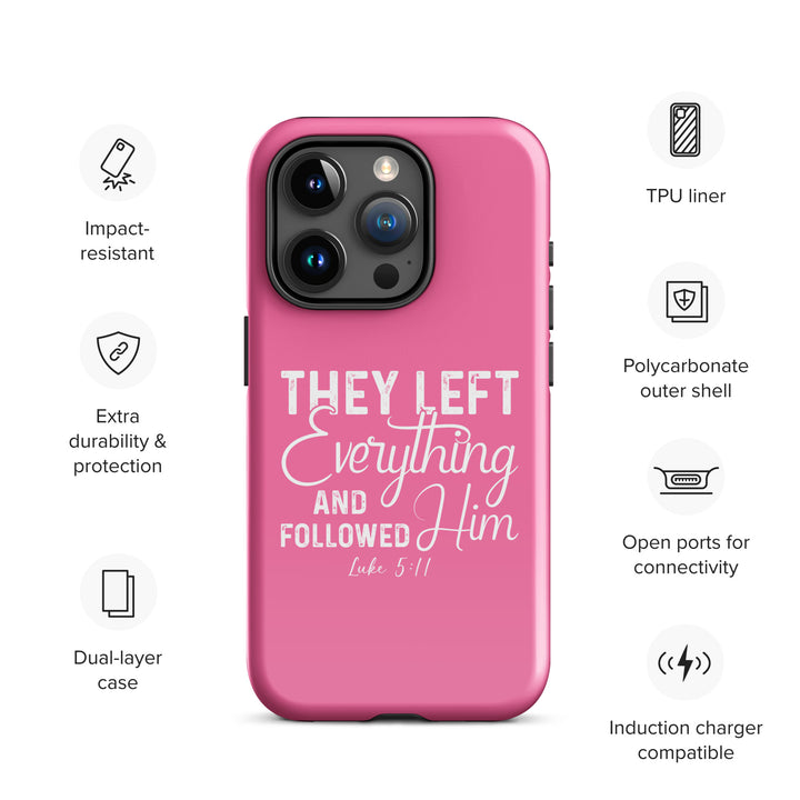 Christian Phone Case Left Everything Pink for iPhone® iPhone® Phone Cases   