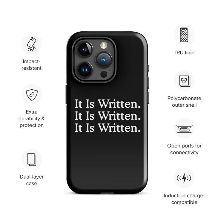 Christian Phone Case It Is Written Black for iPhone® iPhone® Phone Cases   