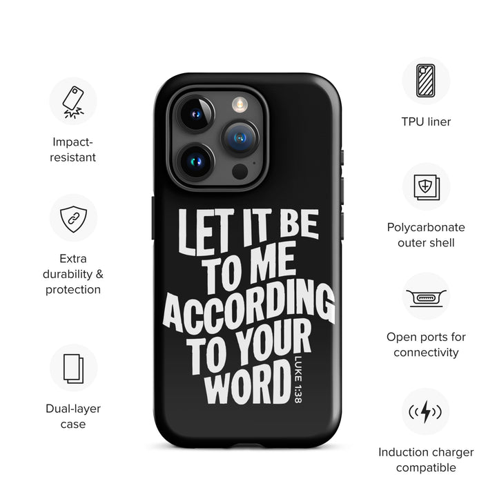 Christian Phone Case According To Your Word Black for iPhone® iPhone® Phone Cases   