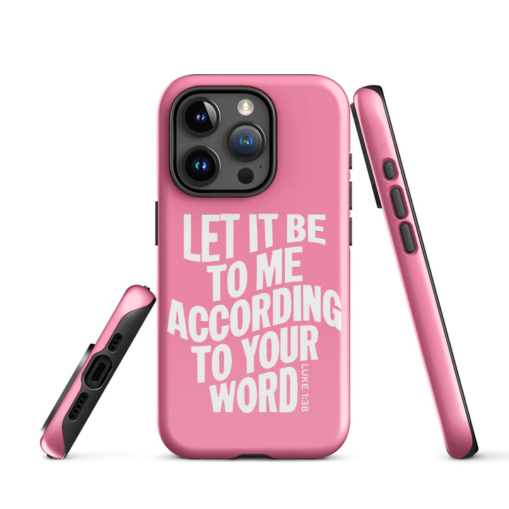 Christian Phone Case According To Your Word Pink  for iPhone® iPhone® Phone Cases   