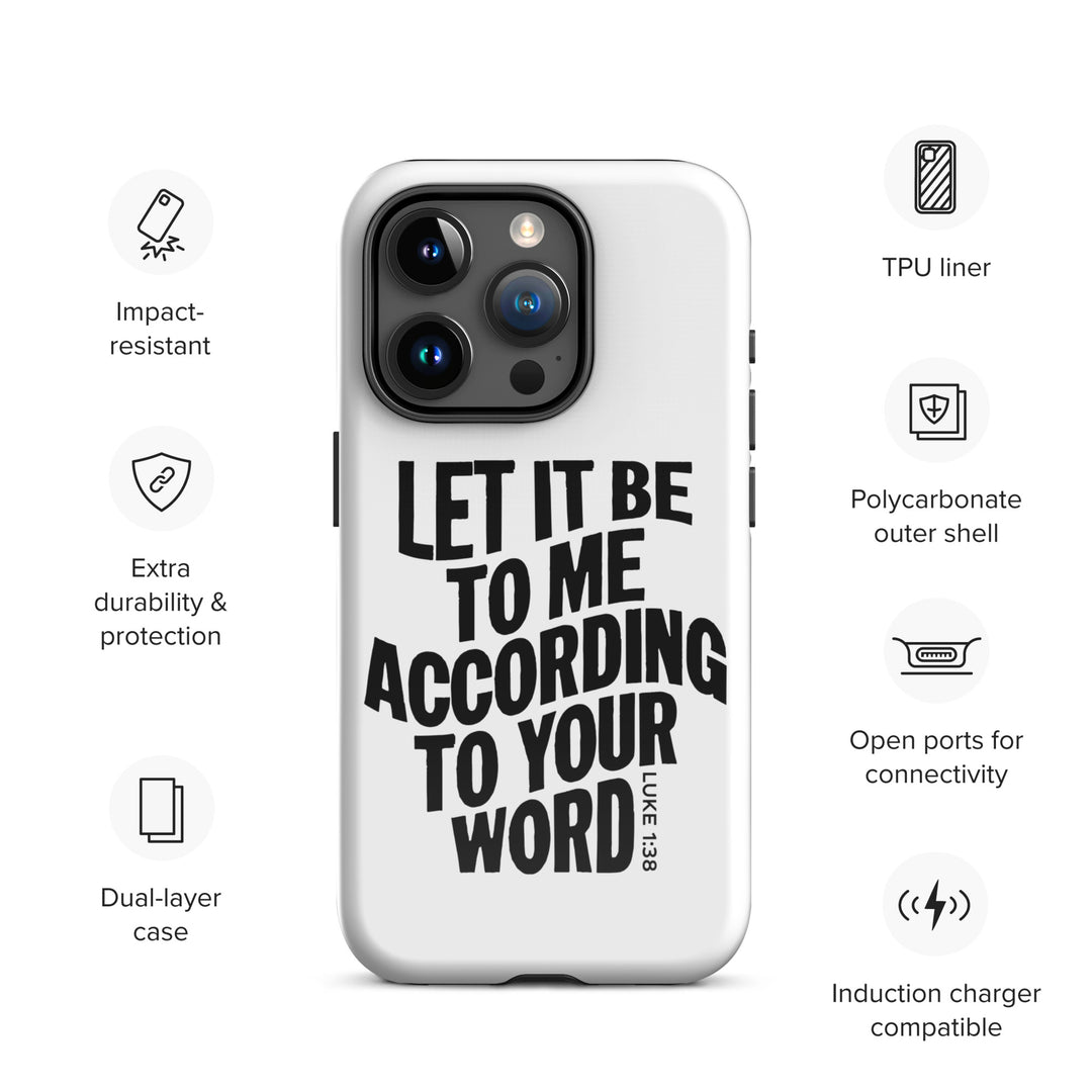 Christian Phone Case According To Your Word White for iPhone® iPhone® Phone Cases   