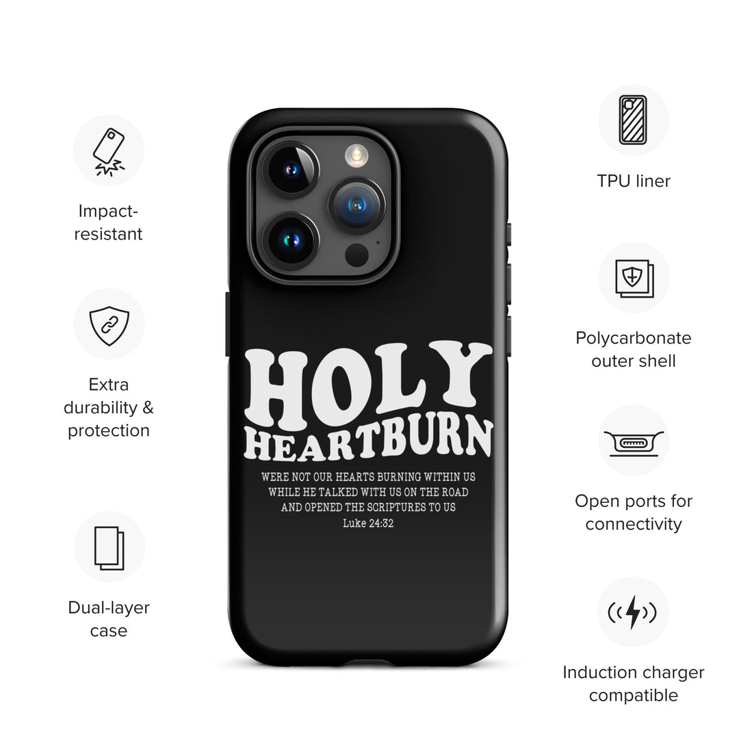 Christian Phone Case Holy Heartburn Black for iPhone® iPhone® Phone Cases   