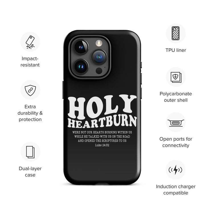 Christian Phone Case Holy Heartburn Black for iPhone® iPhone® Phone Cases   