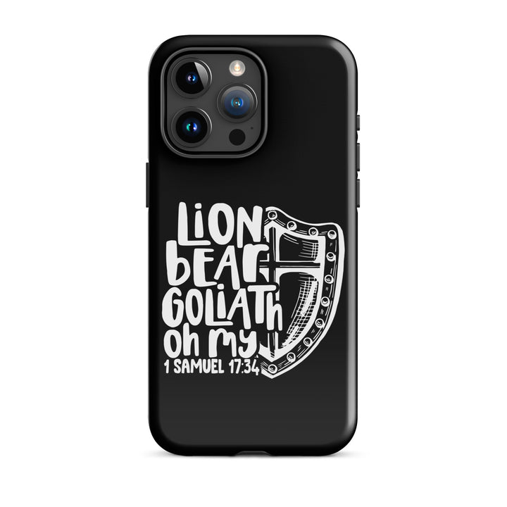 Christian Phone Case Lion Bear Goliath Oh My for iPhone® iPhone® Phone Cases Glossy iPhone 15 Pro Max 