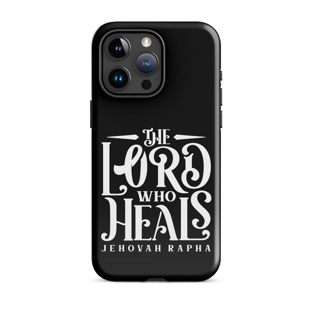 Christian Phone Case The Lord Who Heals Black for iPhone® iPhone® Phone Cases Glossy iPhone 15 Pro Max 