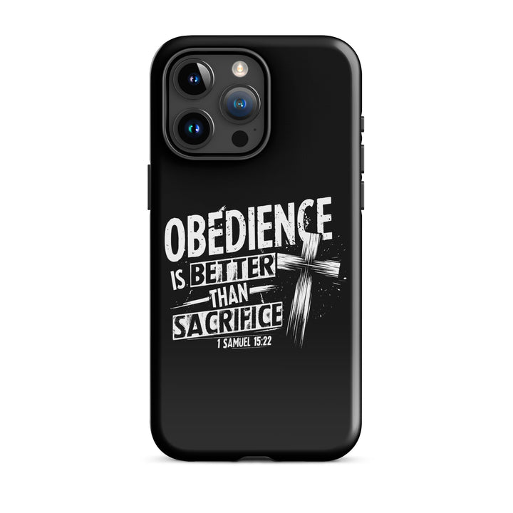 Christian Phone Case Obedience Is Better for iPhone® iPhone® Phone Cases Glossy iPhone 15 Pro Max 