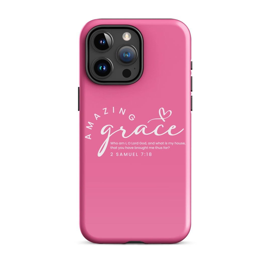 Christian Phone Case Amazing Grace Pink for iPhone® iPhone® Phone Cases Glossy iPhone 15 Pro Max 