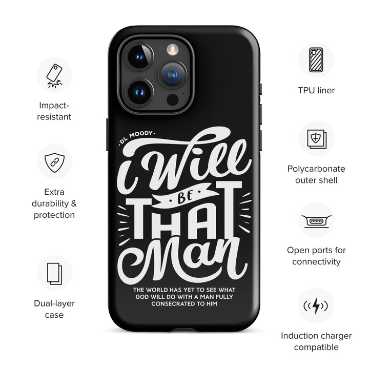 Christian Phone Case I Will Be That Man Black for iPhone® iPhone® Phone Cases   