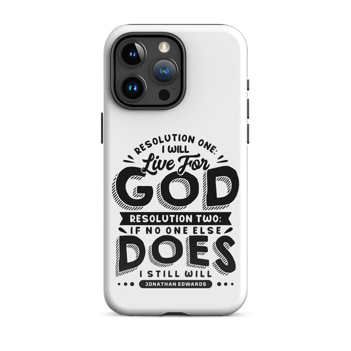 Christian Phone Case Live For God White for iPhone® iPhone® Phone Cases Glossy iPhone 15 Pro Max 