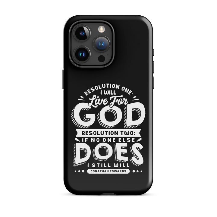 Christian Phone Case Live For God Black for iPhone® iPhone® Phone Cases Glossy iPhone 15 Pro Max 