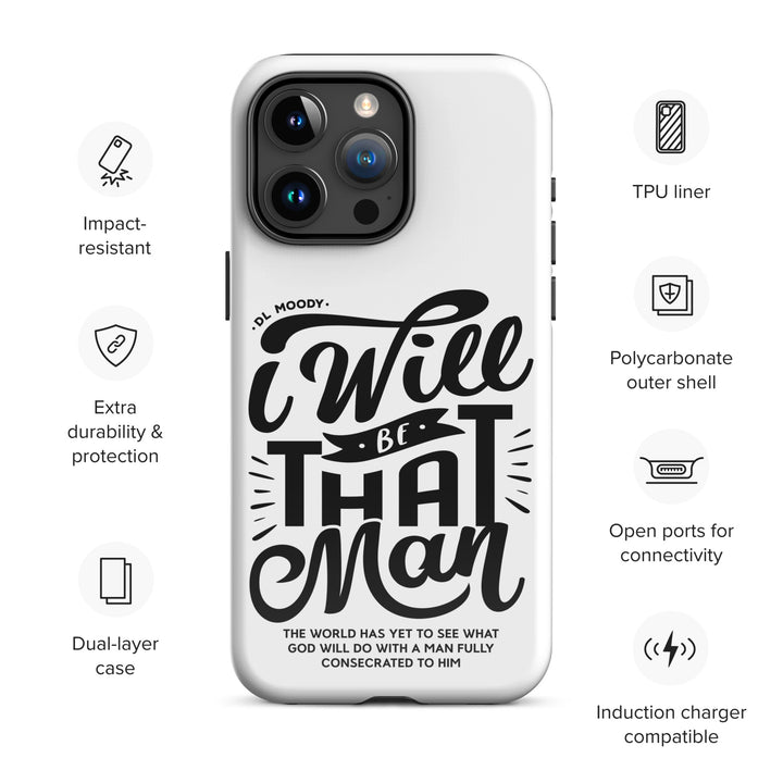 Christian Phone Case I Will Be That Man White for iPhone® iPhone® Phone Cases   