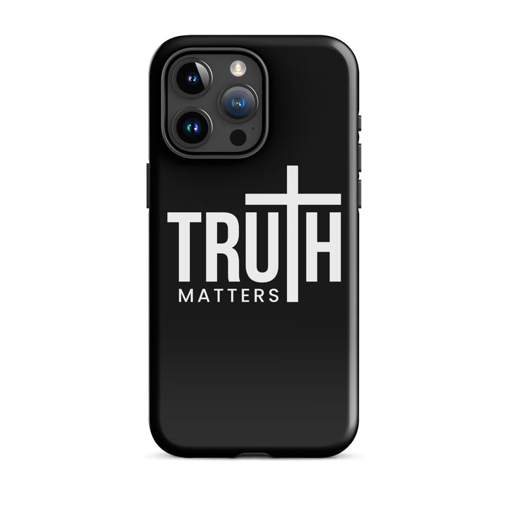 Christian Phone Case Truth Matters Black for iPhone® iPhone® Phone Cases Glossy iPhone 15 Pro Max 