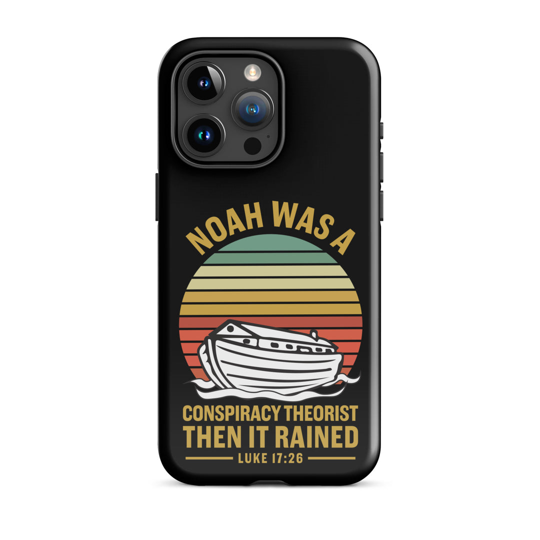 Christian Phone Case Noah Conspiracy Black for iPhone® iPhone® Phone Cases Glossy iPhone 15 Pro Max 