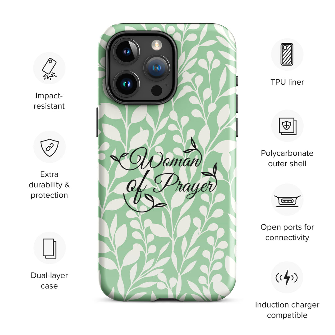 Christian Phone Case Woman of Prayer Green for iPhone® iPhone® Phone Cases   