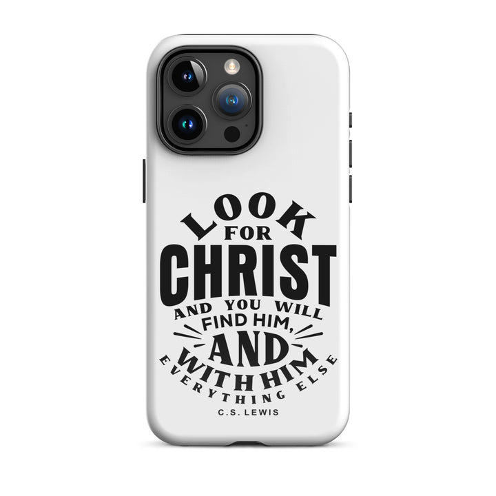 Christian Phone Case Look For Christ White for iPhone® iPhone® Phone Cases Glossy iPhone 15 Pro Max 