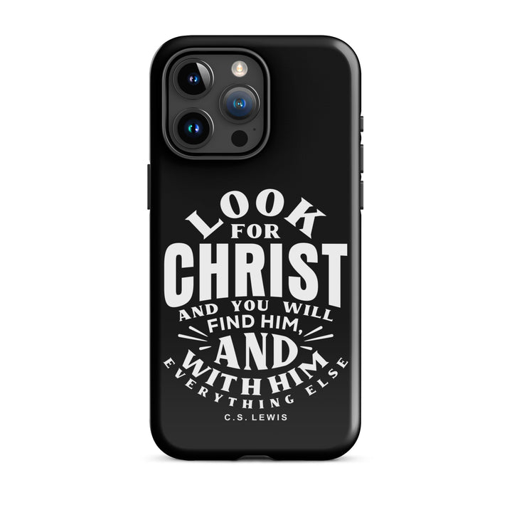 Christian Phone Case Look For Christ Black for iPhone® iPhone® Phone Cases Glossy iPhone 15 Pro Max 