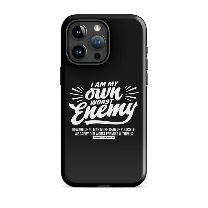 Christian Phone Case Worst Enemy Black for iPhone® iPhone® Phone Cases Glossy iPhone 15 Pro Max 