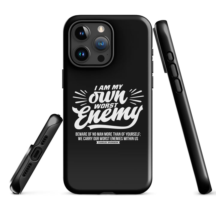 Christian Phone Case Worst Enemy Black for iPhone® iPhone® Phone Cases   