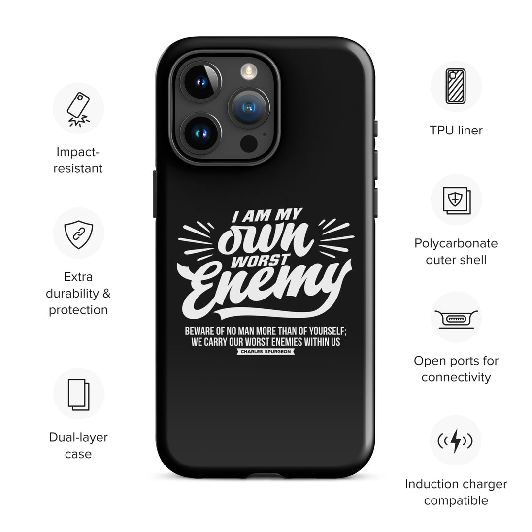 Christian Phone Case Worst Enemy Black for iPhone® iPhone® Phone Cases   