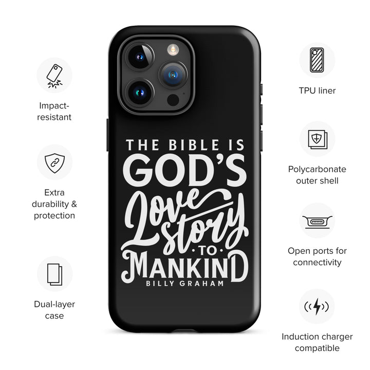 Christian Phone Case God's Love Story Black for iPhone® iPhone® Phone Cases   