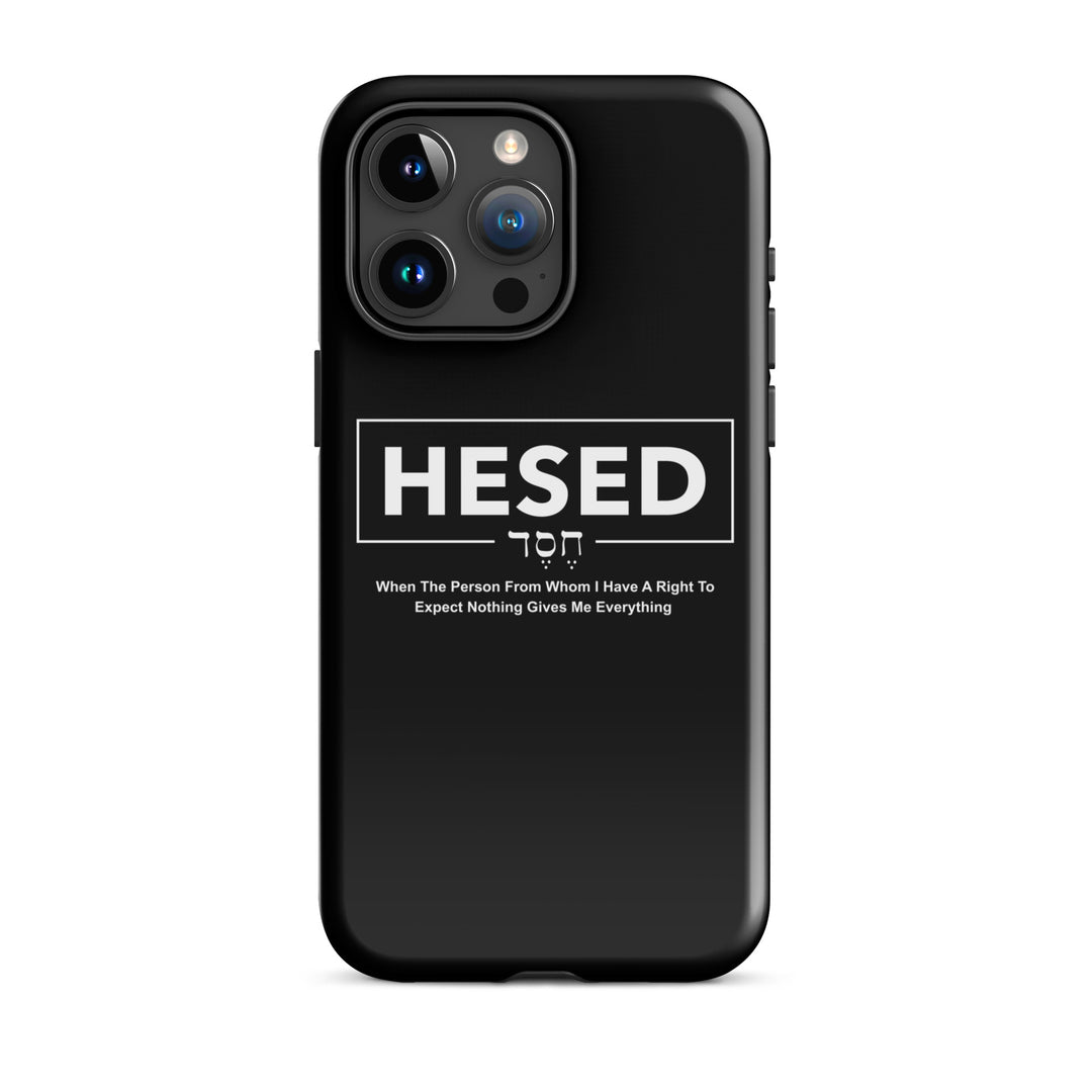 Christian Phone Case Hesed Everything Black for iPhone® iPhone® Phone Cases Glossy iPhone 15 Pro Max 