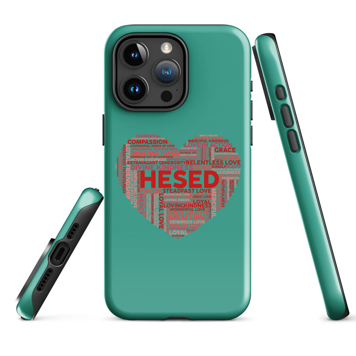 Christian Phone Case Hesed Heart Teal for iPhone® iPhone® Phone Cases   