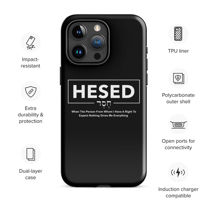 Christian Phone Case Hesed Everything Black for iPhone® iPhone® Phone Cases   