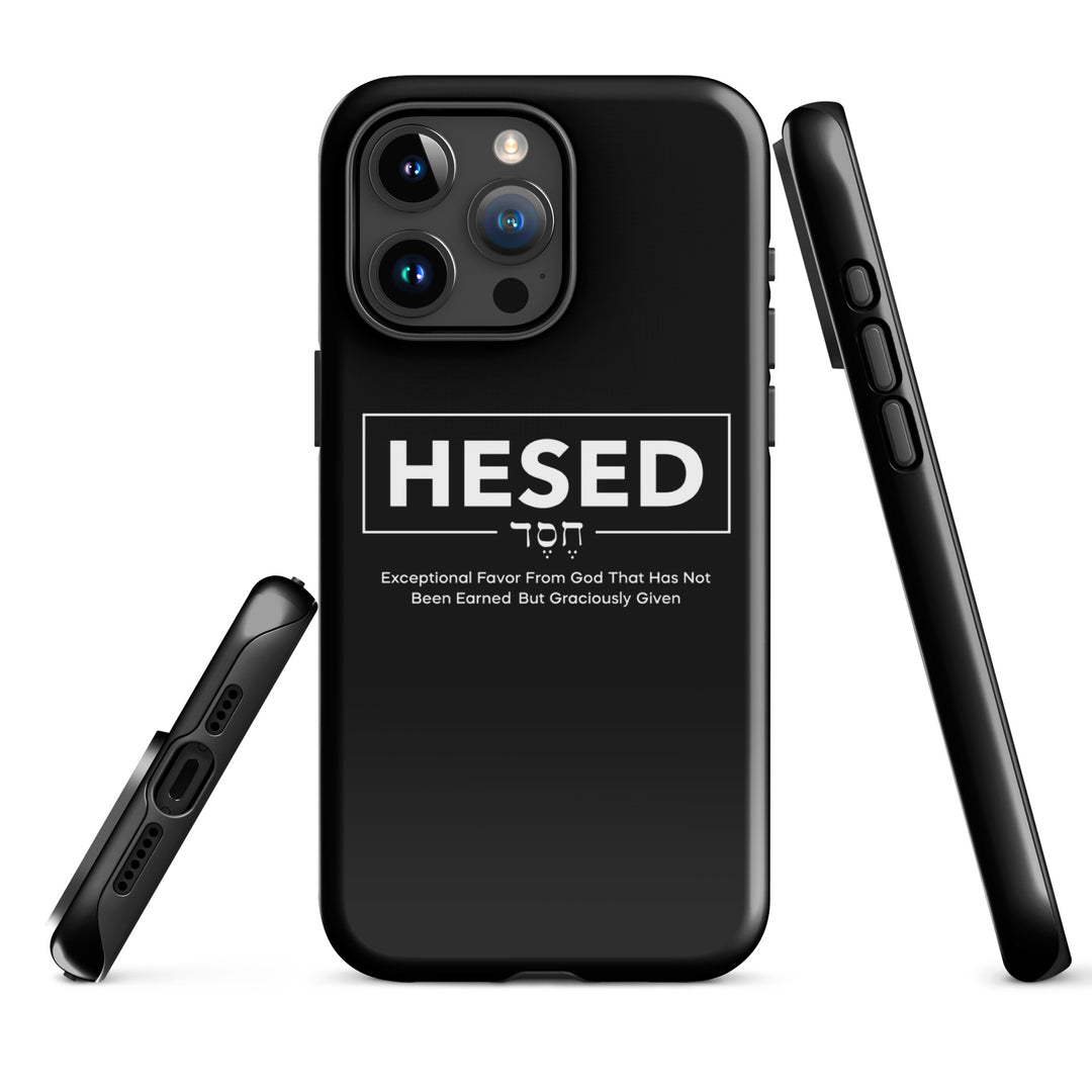 Christian Phone Case Hesed Hebrew Exceptional Favor Black for iPhone® iPhone® Phone Cases   