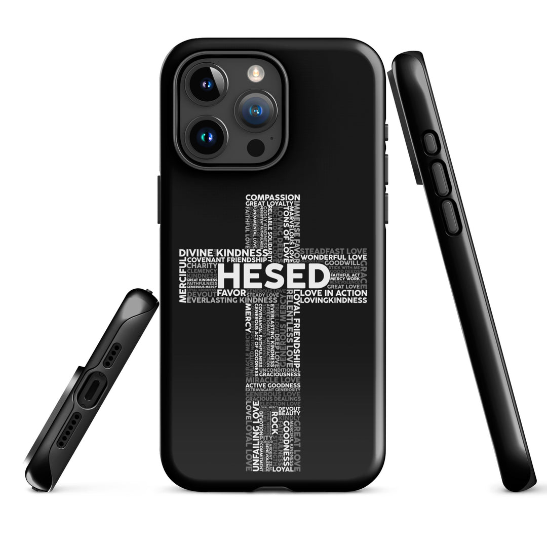 Christian Phone Case Hesed Cross Black for iPhone® iPhone® Phone Cases   