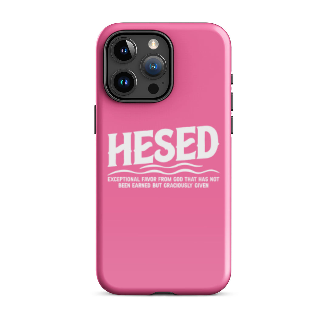 Christian Phone Case Hesed Exceptional Favor Pink for iPhone® iPhone® Phone Cases Glossy iPhone 15 Pro Max 