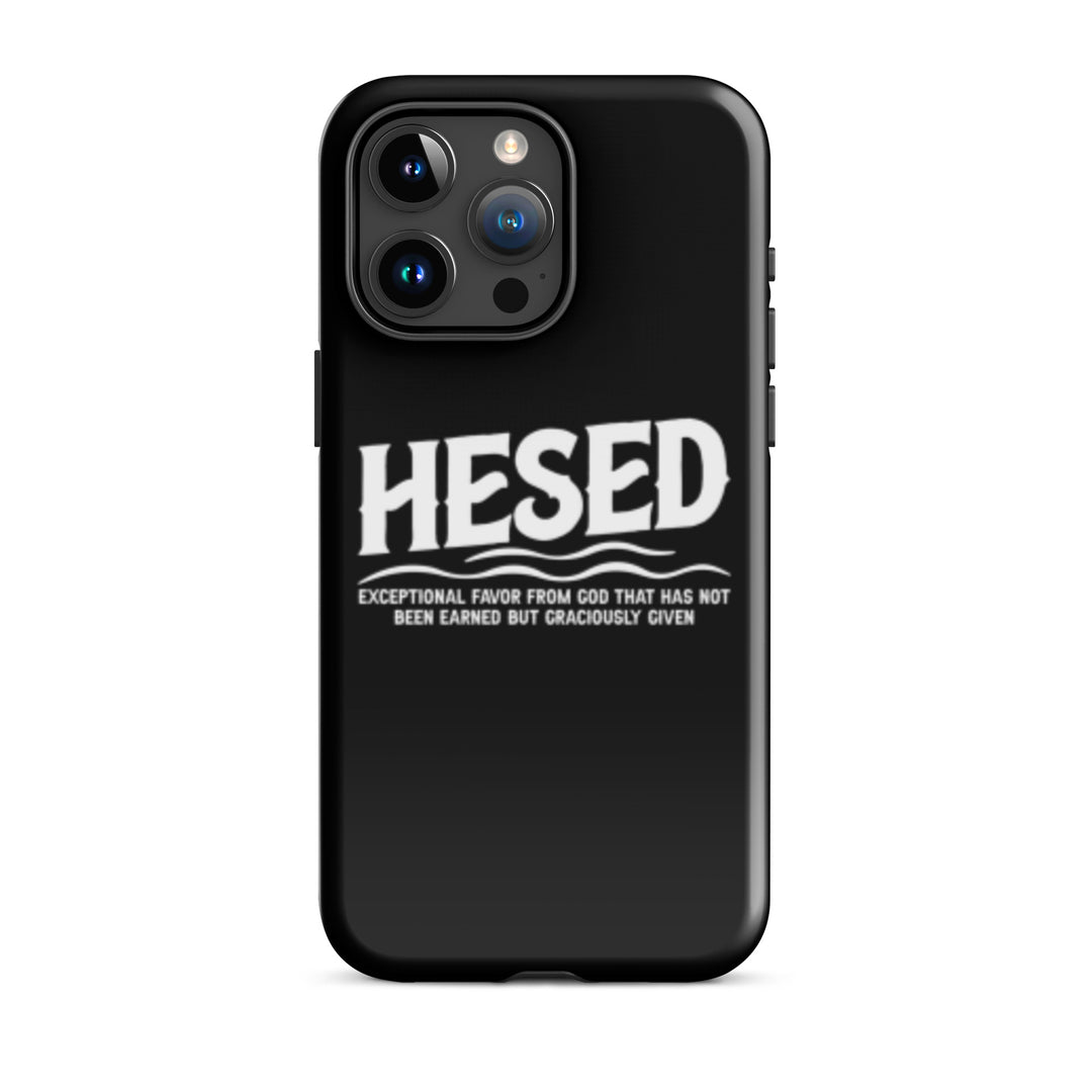 Christian Phone Case Hesed Exceptional Favor Black for iPhone® iPhone® Phone Cases Glossy iPhone 15 Pro Max 