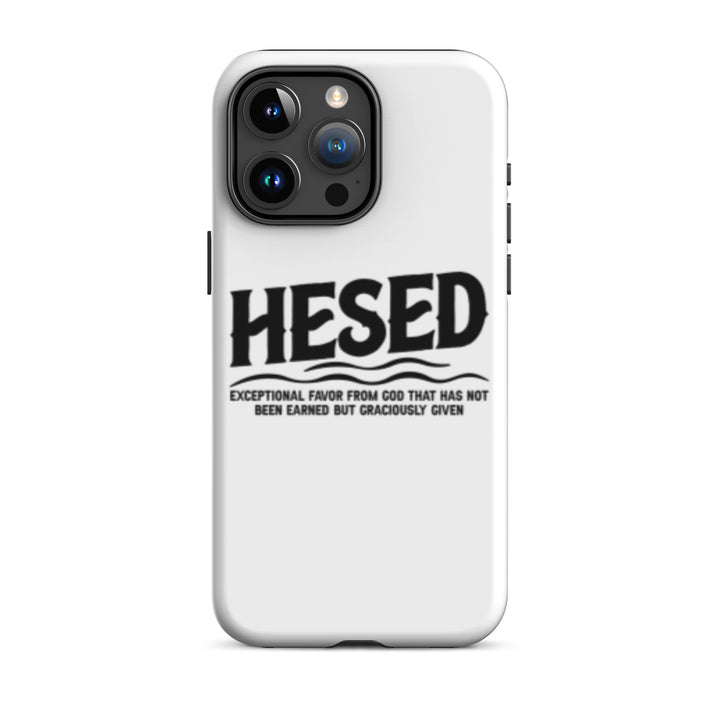 Christian Phone Case Hesed Exceptional Favor White for iPhone® iPhone® Phone Cases Glossy iPhone 15 Pro Max 