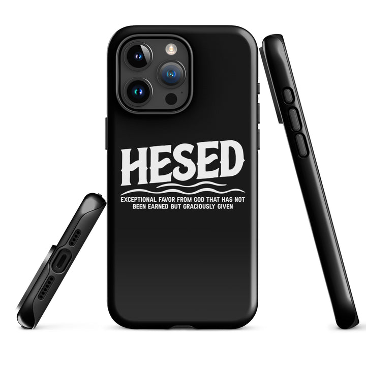 Christian Phone Case Hesed Exceptional Favor Black for iPhone® iPhone® Phone Cases   