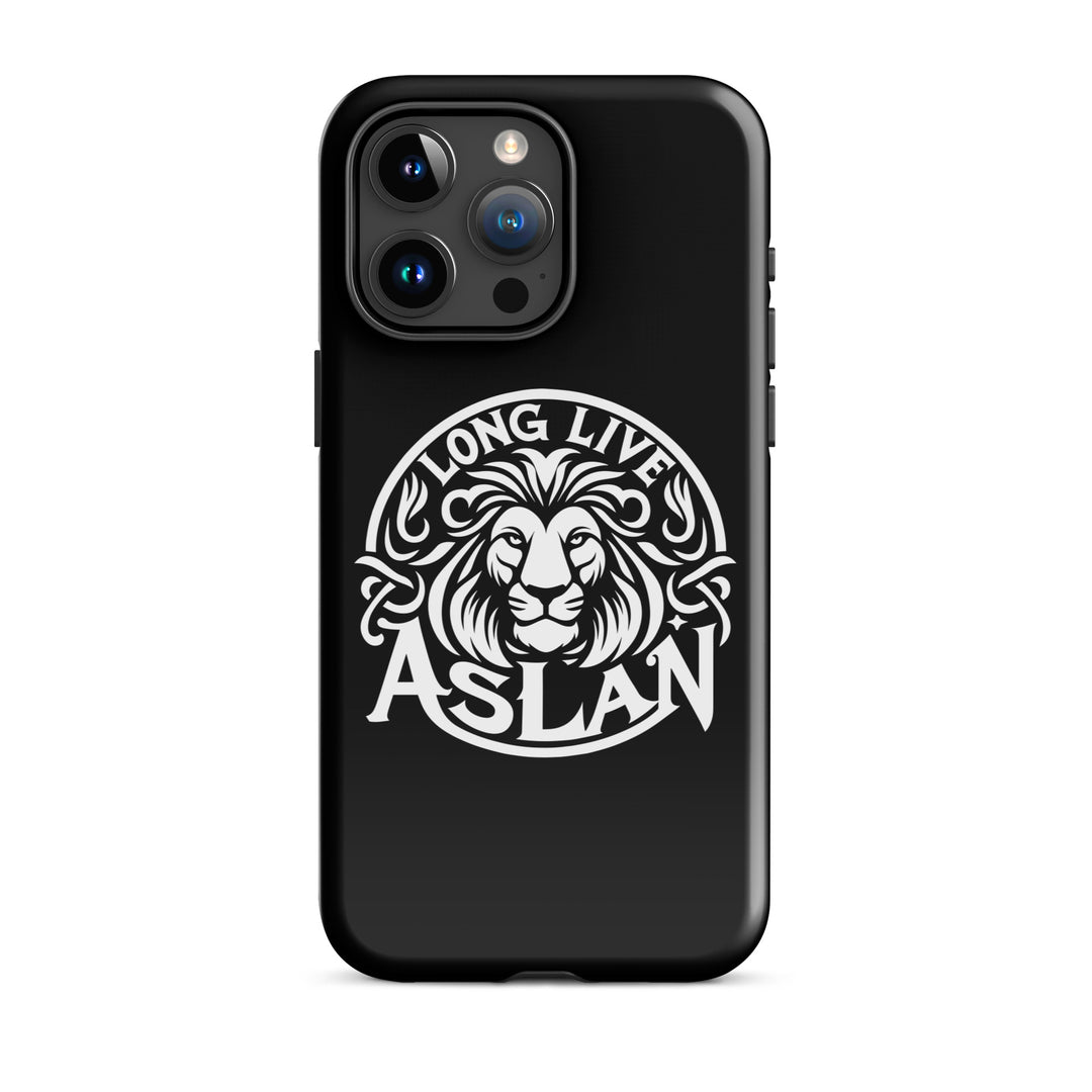 Christian Phone Case Long Live Aslan Black for iPhone® iPhone® Phone Cases Glossy iPhone 15 Pro Max 