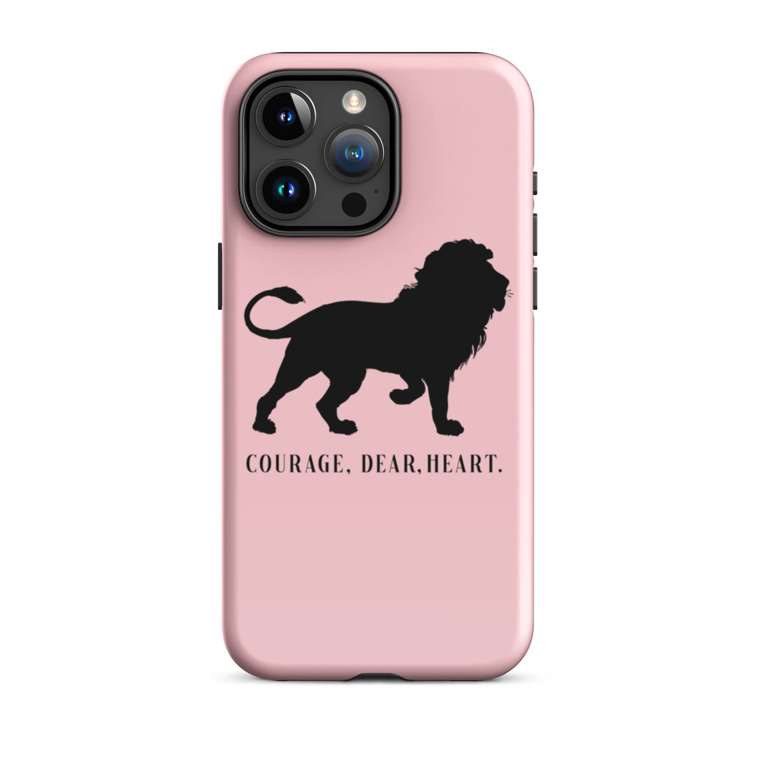 Christian Phone Case Courage Dear Heart Pink for iPhone® iPhone® Phone Cases Glossy iPhone 15 Pro Max 