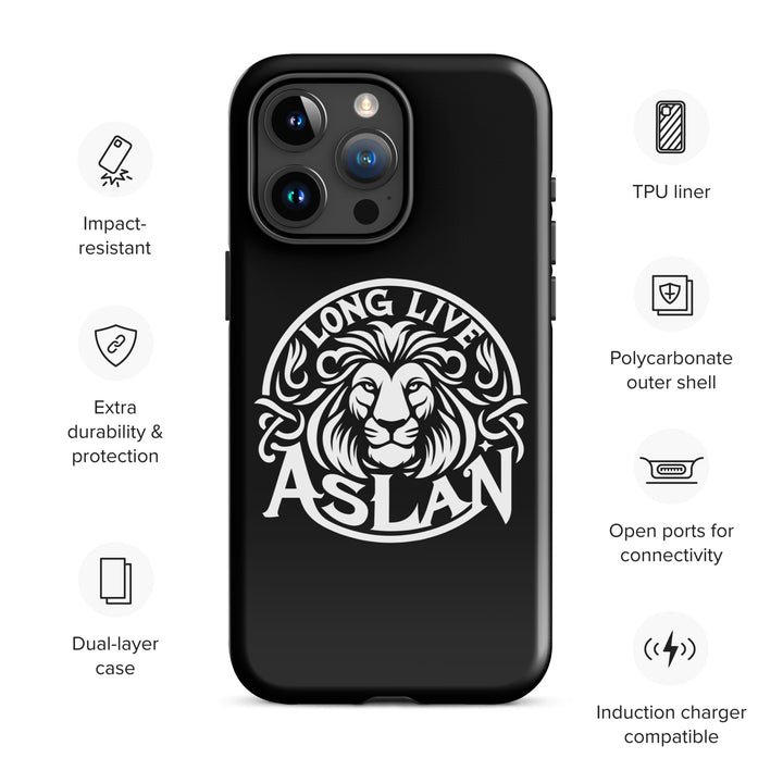 Christian Phone Case Long Live Aslan Black for iPhone® iPhone® Phone Cases   