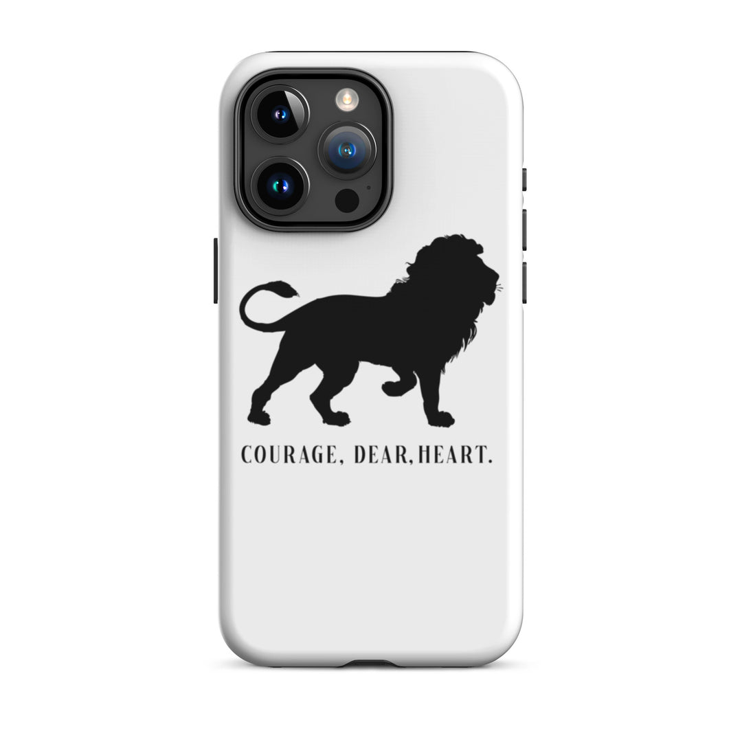 Christian Phone Case Courage Dear Heart White for iPhone® iPhone® Phone Cases Glossy iPhone 15 Pro Max 