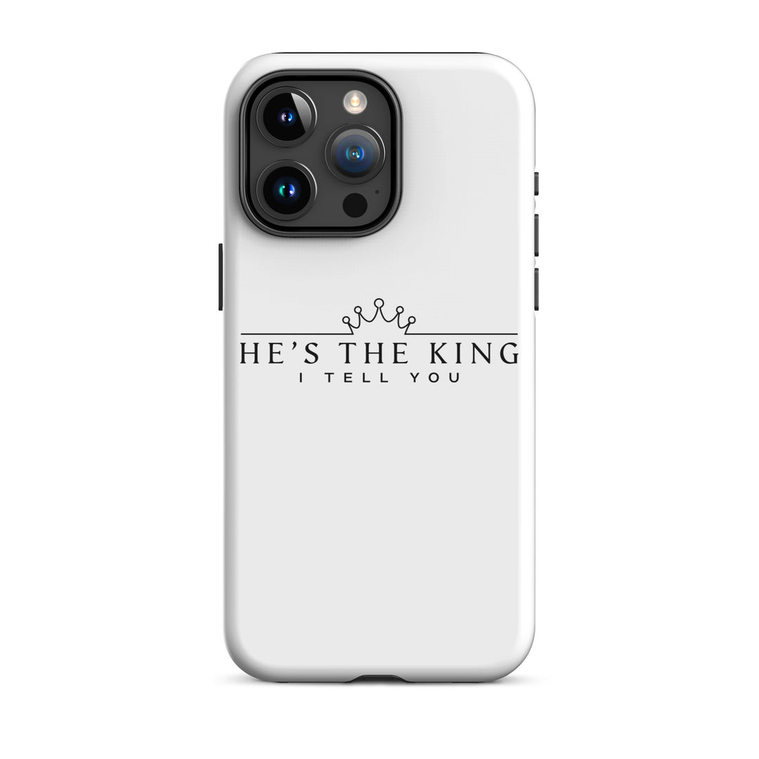 Christian Phone Case He's The King White for iPhone® iPhone® Phone Cases Glossy iPhone 15 Pro Max 