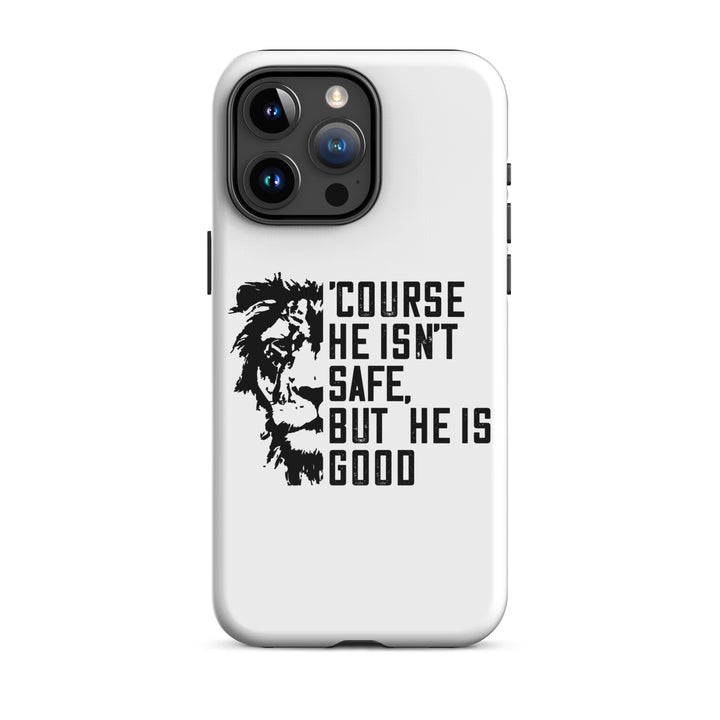 Christian Phone Case 'Course He Isn't Safe White for iPhone® iPhone® Phone Cases Glossy iPhone 15 Pro Max 