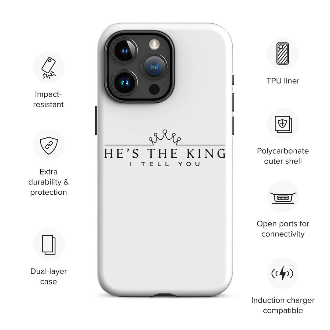 Christian Phone Case He's The King White for iPhone® iPhone® Phone Cases   