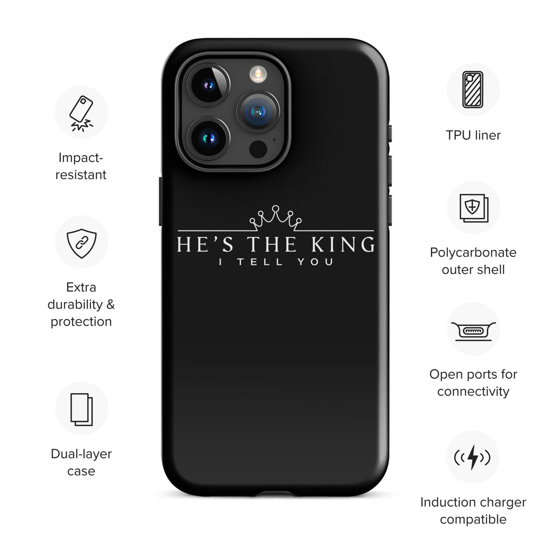 Christian Phone Case He's The King Black for iPhone® iPhone® Phone Cases   