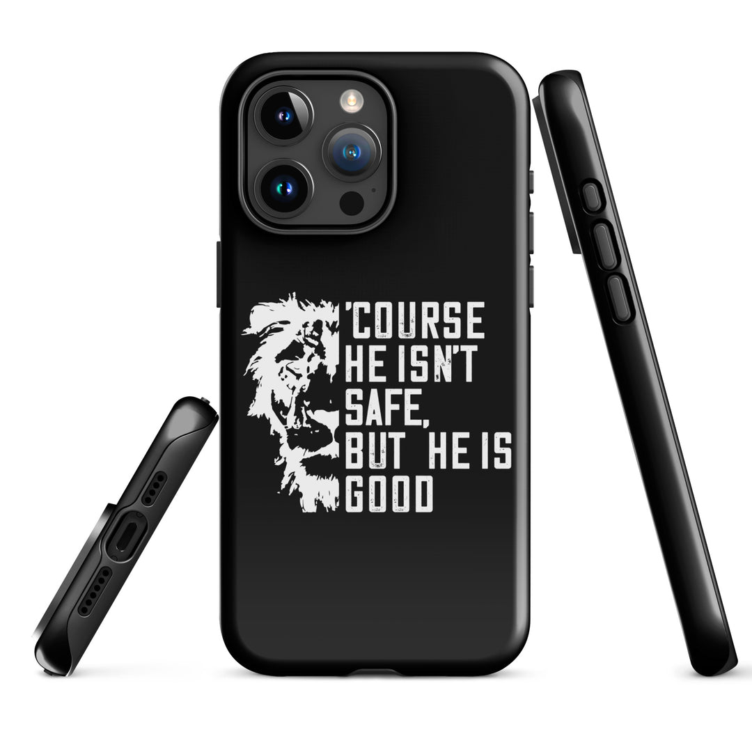 Christian Phone Case for iPhone® 'Course He Isn't Safe Black iPhone® Phone Cases   