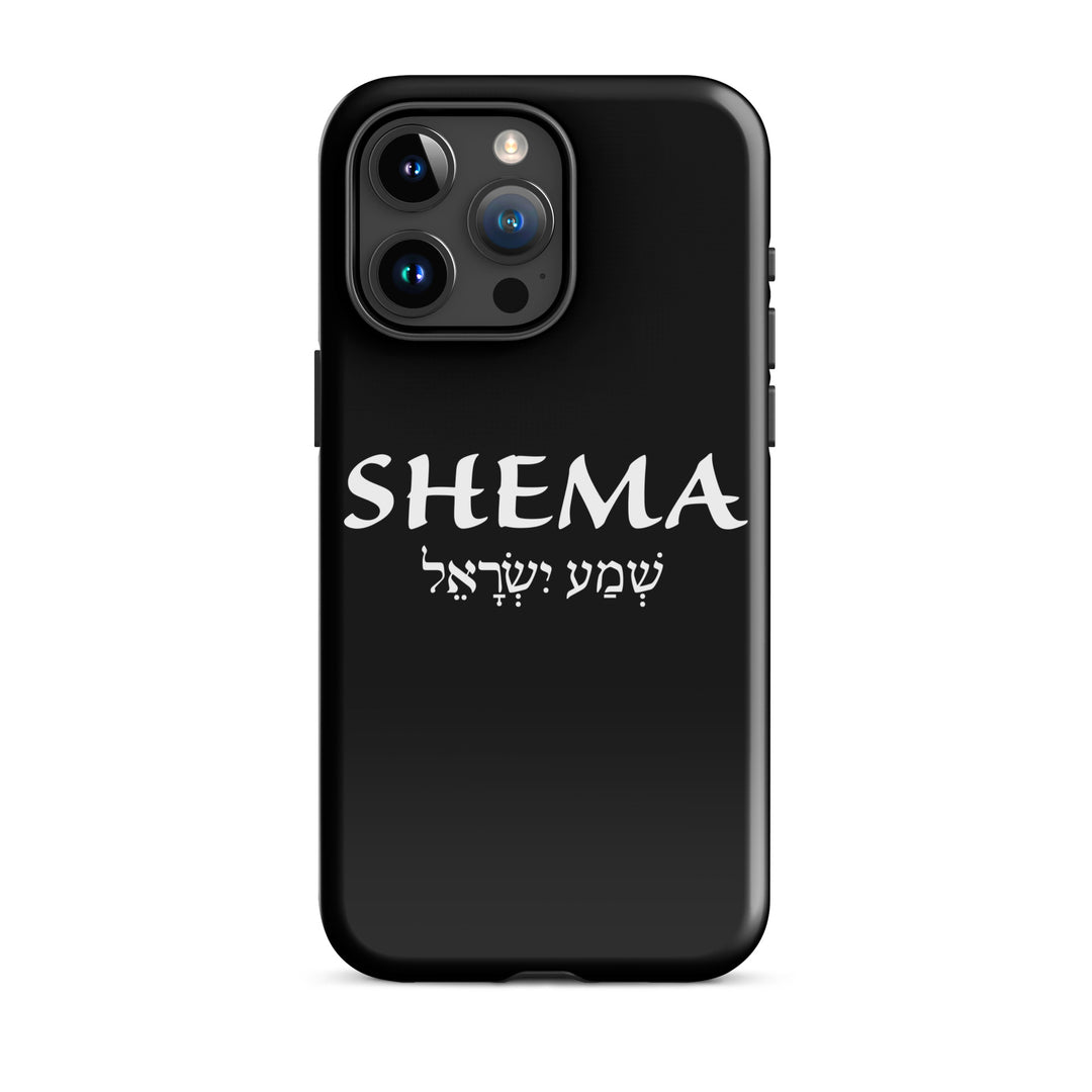 Christian Phone Case Shema Hebrew Black for iPhone® iPhone® Phone Cases Glossy iPhone 15 Pro Max 