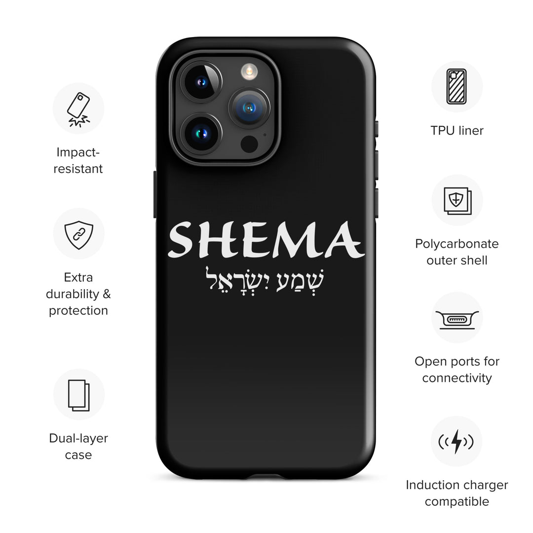 Christian Phone Case Shema Hebrew Black for iPhone® iPhone® Phone Cases   