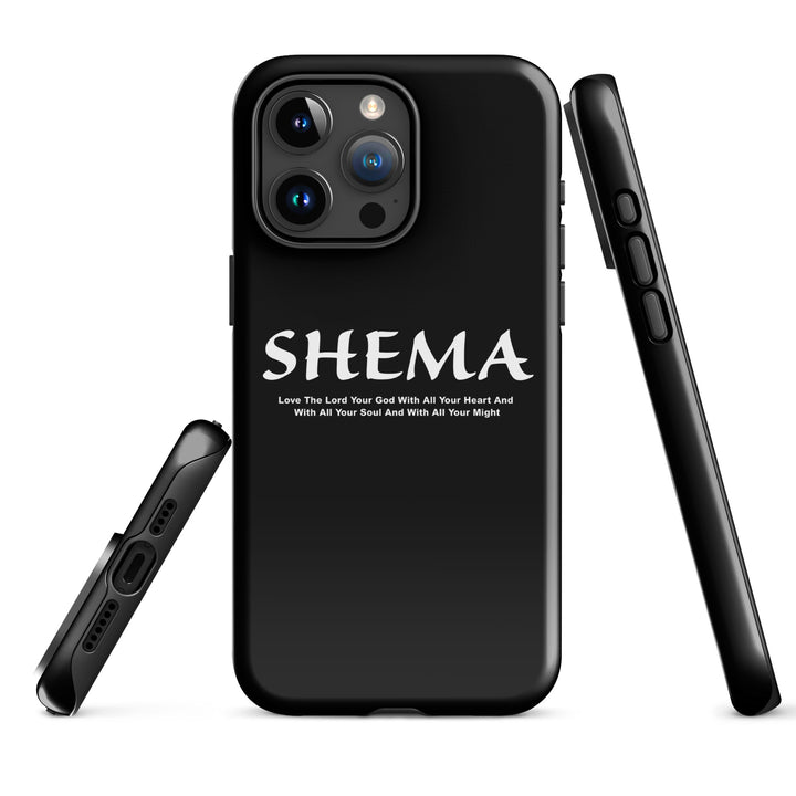 Christian Phone Case Shema Love The Lord Black  for iPhone® iPhone® Phone Cases   