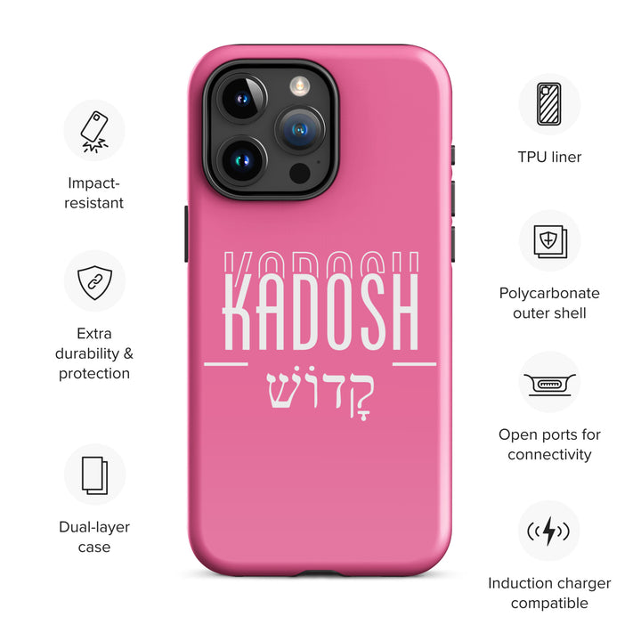 Christian Phone Case Kadosh Hebrew Pink for iPhone® iPhone® Phone Cases   