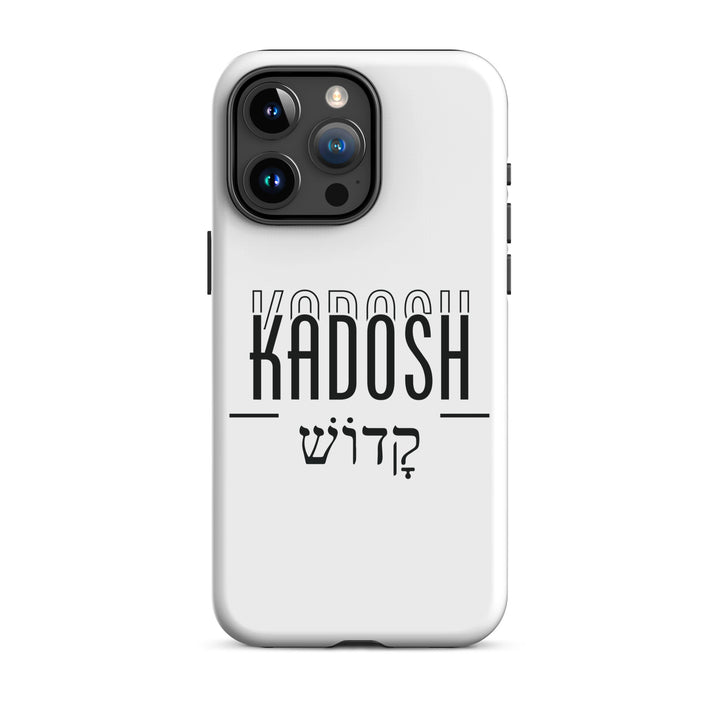 Christian Phone Case Kadosh Hebrew White for iPhone® iPhone® Phone Cases Glossy iPhone 15 Pro Max 