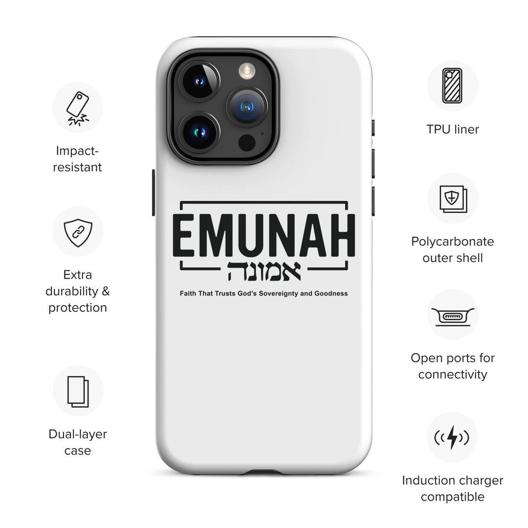 Christian Phone Case Emunah Faith That Trusts White for iPhone® iPhone® Phone Cases   