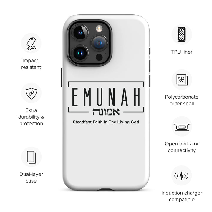 Christian Phone Case Emunah Steadfast Faith White for iPhone® iPhone® Phone Cases   